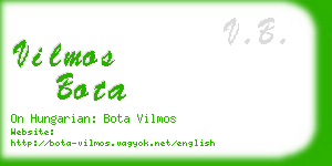 vilmos bota business card